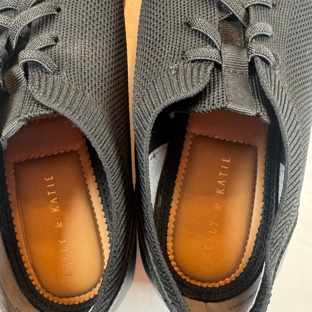 Kelly & Katie Ada Black Knit Platform Sneakers Womens Size 10M Slip on Shoes - Picture 9 of 9